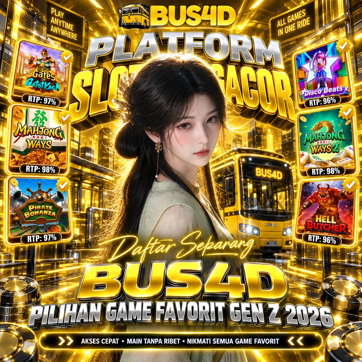 BUS4D: Cara Simpel Masuk ke Pilihan Game Favorit Gen z 2026